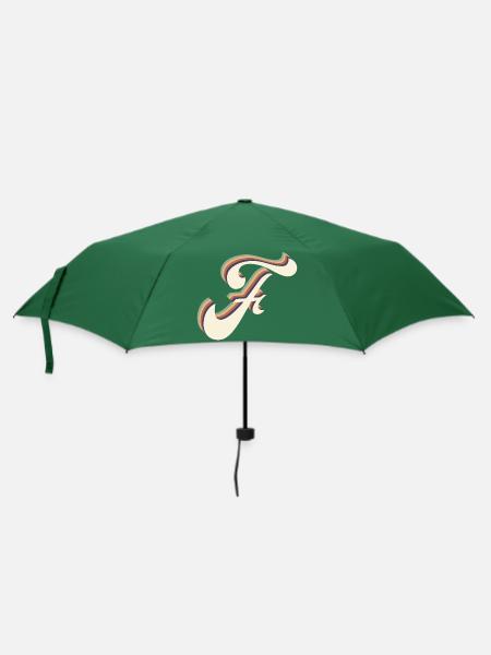 Buchstabe f - Regenschirm (klein) - Flaschengrün