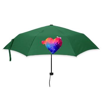 Valentinstag Muttertag Liebe Hochzeit Verlobung - Regenschirm (klein) - Flaschengrün - Vorne