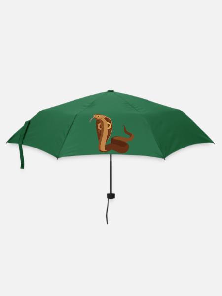 Wildtiere - Regenschirm (klein) - Flaschengrün