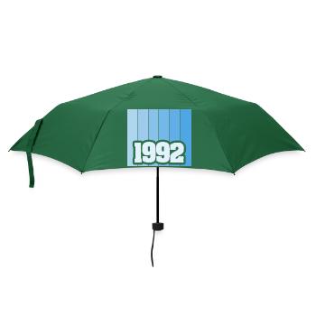 Zahl 1992 - Regenschirm (klein) - Flaschengrün - Vorne