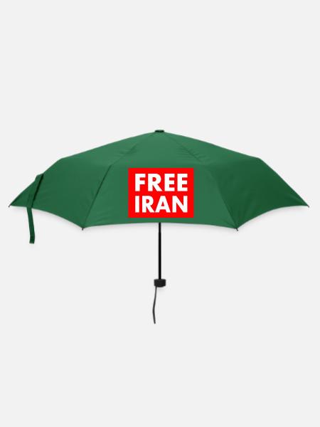 Free iran - Regenschirm (klein) - Flaschengrün