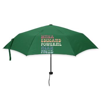 Latina Gebildet Mächtig Fuerte Stolze Feministin - Regenschirm (klein) - Flaschengrün - Vorne