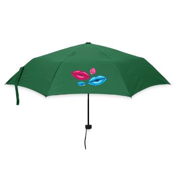 Lippen und Blütenblätter - Regenschirm (klein) - Flaschengrün - Vorne