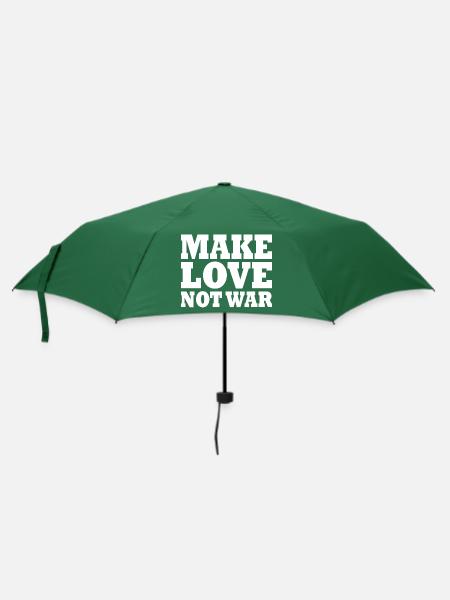 Make love not war - Regenschirm (klein) - Flaschengrün