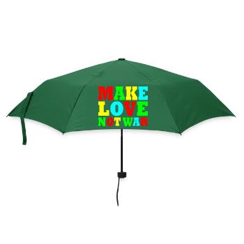 Make love not war - Regenschirm (klein) - Flaschengrün - Vorne