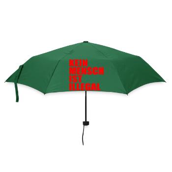 kein mensch ist illegal - Regenschirm (klein) - Flaschengrün - Vorne