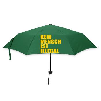 kein mensch ist illegal - Regenschirm (klein) - Flaschengrün - Vorne