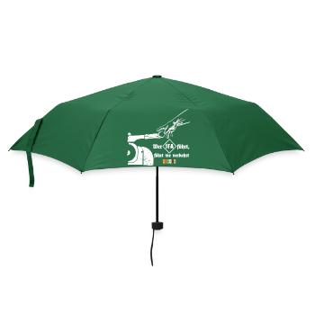 Schwalbefahrer - Wer IFA fährt... Ostkult Moped - Regenschirm (klein) - Flaschengrün - Vorne