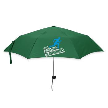 run better than government - Regenschirm (klein) - Flaschengrün - Vorne