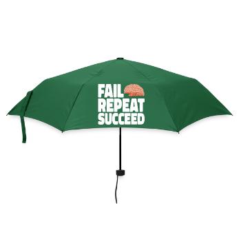 Fail into Succeed white - Regenschirm (klein) - Flaschengrün - Vorne