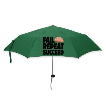 Fail into Succeed black - Regenschirm (klein) - Flaschengrün - Vorne