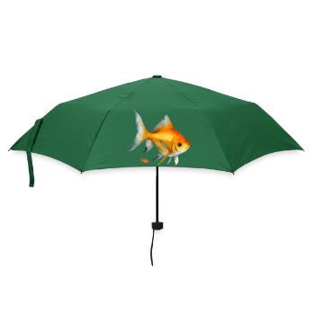 Goldfisch - Regenschirm (klein) - Flaschengrün - Vorne