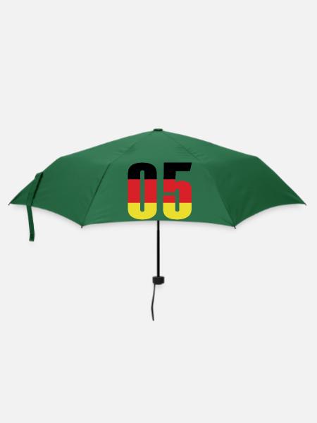 5 Zahl Deutschland Trikot - Regenschirm (klein) - Flaschengrün