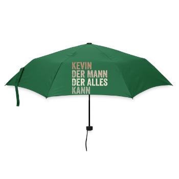 Kevin Der Mann Der Alles Kann Vorname Kevin - Regenschirm (klein) - Flaschengrün - Vorne