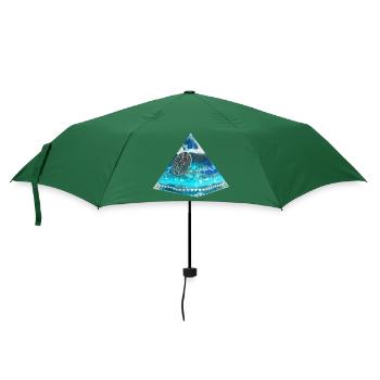 Plejaden Pyramide - Regenschirm (klein) - Flaschengrün - Vorne