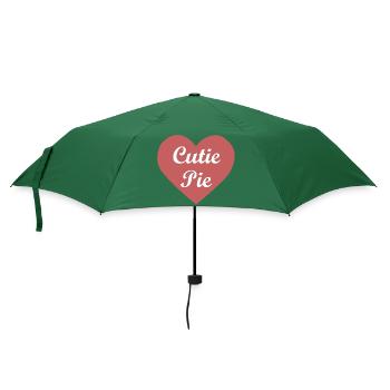 Cutie Pie Heart - Regenschirm (klein) - Flaschengrün - Vorne