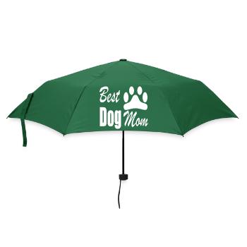 Best Dog Mom - Regenschirm (klein) - Flaschengrün - Vorne