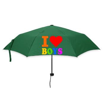 I love boys - Regenschirm (klein) - Flaschengrün - Vorne