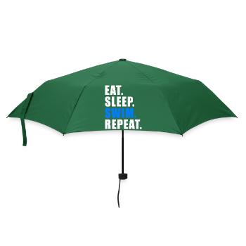 EAT SLEEP SWIM REPEAT Swimming Lifeguard Schwimmer - Regenschirm (klein) - Flaschengrün - Vorne