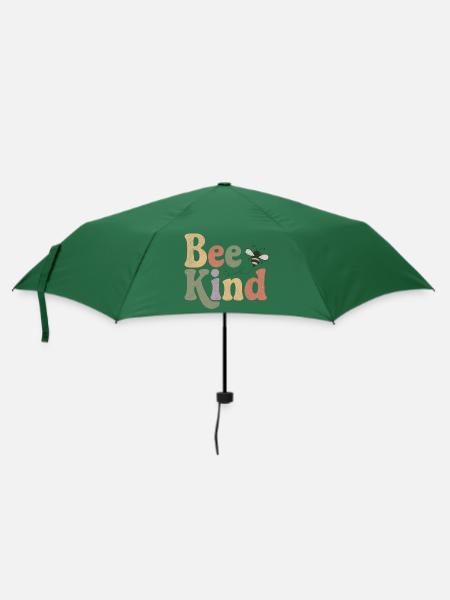 Bee Kind - Regenschirm (klein) - Flaschengrün