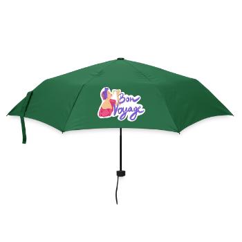 Bon Voyage Gute Reise - Regenschirm (klein) - Flaschengrün - Vorne