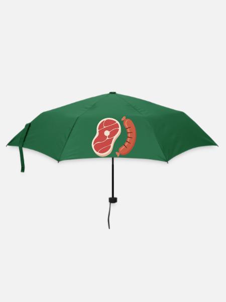 Grillen - Regenschirm (klein) - Flaschengrün