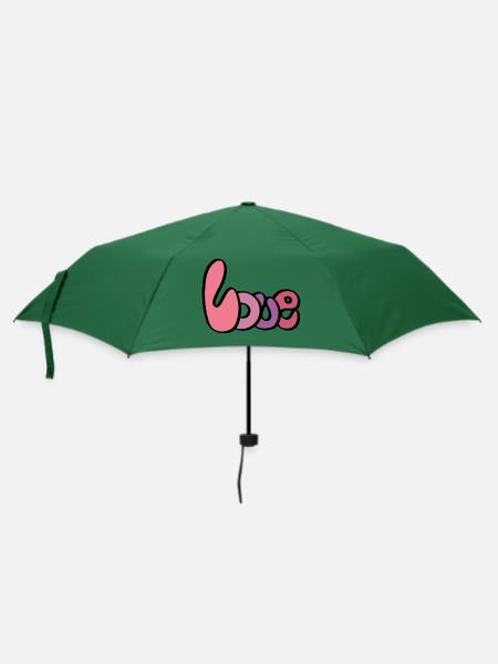 Me My Valentine - Regenschirm (klein) - Flaschengrün