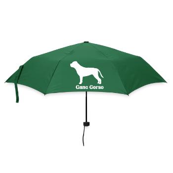 Cane Corso Silhouette - Regenschirm (klein) - Flaschengrün - Vorne