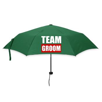 Team groom - Regenschirm (klein) - Flaschengrün - Vorne
