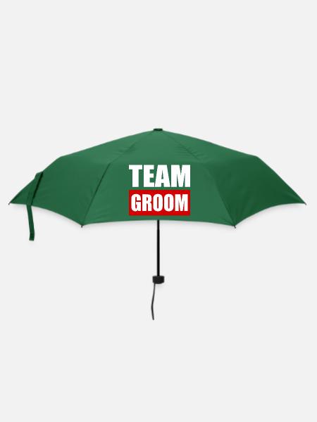 Team groom - Regenschirm (klein) - Flaschengrün