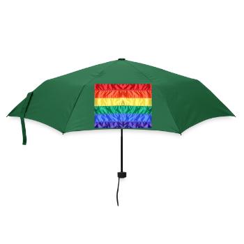 Regenbogenflagge Gay Pride LGBT LGBTQ Pride - Regenschirm (klein) - Flaschengrün - Vorne