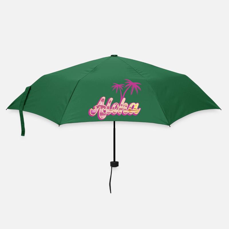 Aloha Palme - Regenschirm (klein) - Flaschengrün