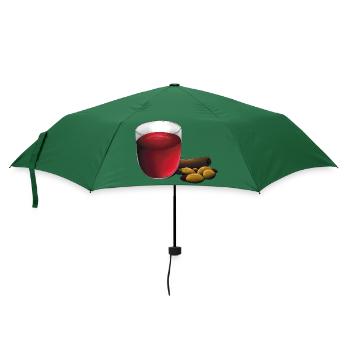 Glühwein - Regenschirm (klein) - Flaschengrün - Vorne