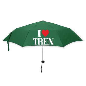I LOVE TREN - Regenschirm (klein) - Flaschengrün - Vorne
