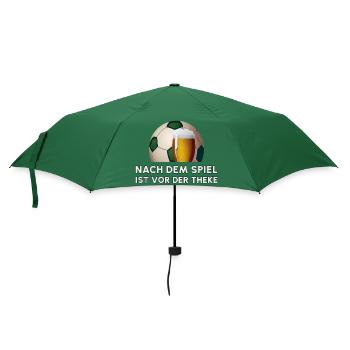 Nach dem Spiel ist vor der Theke - Regenschirm (klein) - Flaschengrün - Vorne