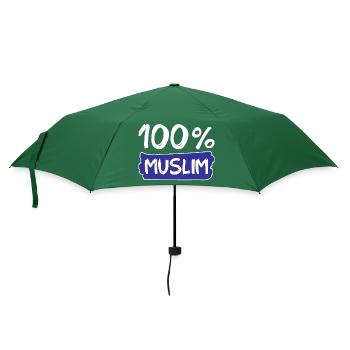 100% Muslim - Muslime - Islam - Regenschirm (klein) - Flaschengrün - Vorne
