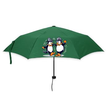 Pinguintanz Nr. 3 - Regenschirm (klein) - Flaschengrün - Vorne