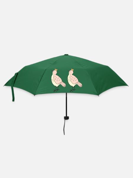 vogelfreunde - Regenschirm (klein) - Flaschengrün