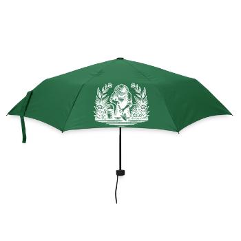 Hobbygärtner beim arbeiten im Garten - Regenschirm (klein) - Flaschengrün - Vorne