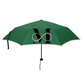 Unendlicher Buchstabe m - Regenschirm (klein) - Flaschengrün - Vorne