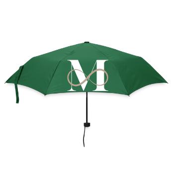 Unendlicher Buchstabe m - Regenschirm (klein) - Flaschengrün - Vorne