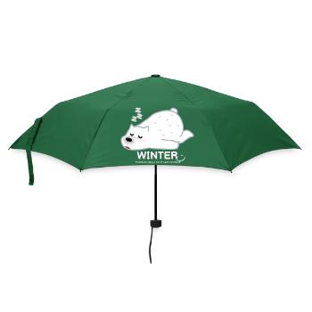 Winter Bear - Regenschirm (klein) - Flaschengrün - Vorne