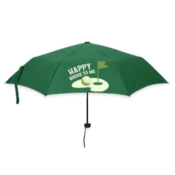 Happy Birdie To Me Golfer Golf - Regenschirm (klein) - Flaschengrün - Vorne