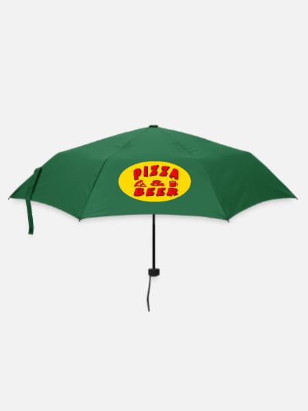 Pizza - Regenschirm (klein) - Flaschengrün
