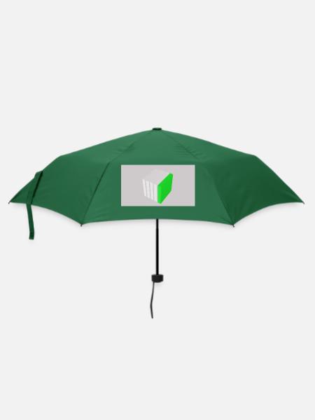 Spaltwürfel grün - Regenschirm (klein) - Flaschengrün
