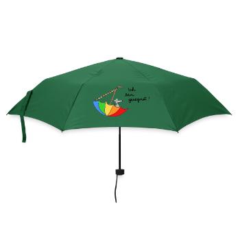 Ich bin gesegnet - Regenschirm (klein) - Flaschengrün - Vorne