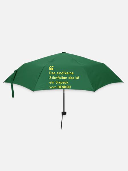 witzige lustige sprüche sicpack falten - Regenschirm (klein) - Flaschengrün