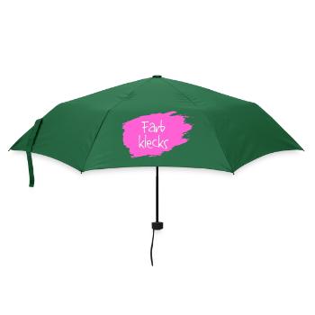 Farbklecks pink - Regenschirm (klein) - Flaschengrün - Vorne