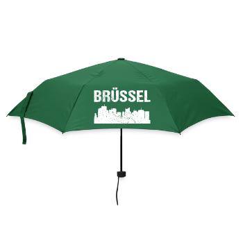 Brüssel Skyline - Regenschirm (klein) - Flaschengrün - Vorne