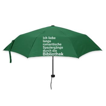 romantische Spaziergänge Bibliothek - Regenschirm (klein) - Flaschengrün - Vorne